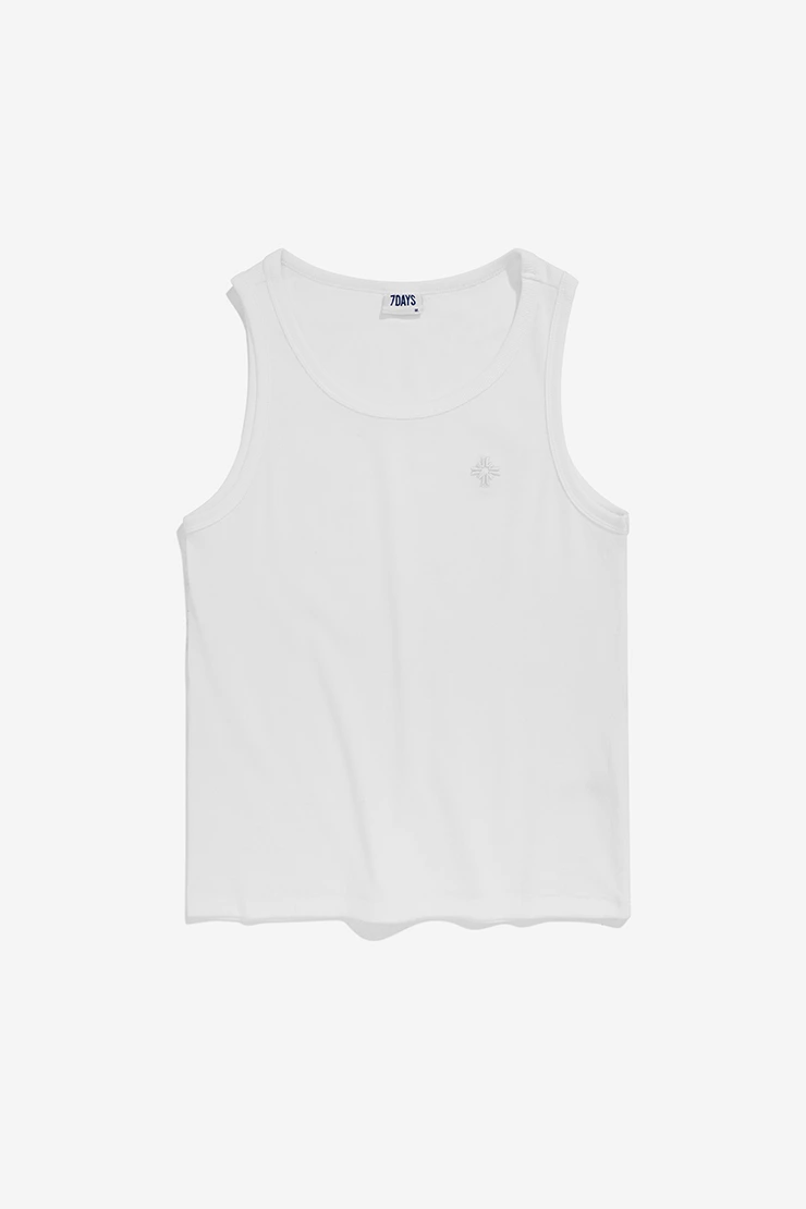 ESSENTIAL RIBBED TANK – WHITE